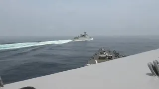 WATCH: Chinese Ship Cuts Across Path of US Destroyer