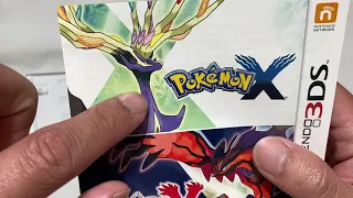 Pokemon X Original Complete Unboxing - Up close look of this Authentic Pokemon Game w Xerneas Cover.