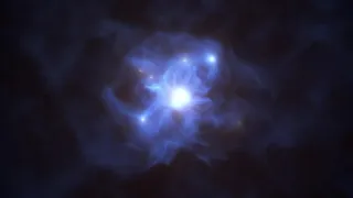 Animation of the web of the supermassive black hole