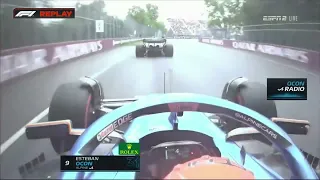 Lance Stroll blocked Esteban Ocon Canadian GP 2023 Q2