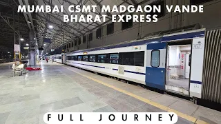 Mumbai to Goa : Full Journey : 22229 Mumbai CSMT Madgaon Vande Bharat Express : Indian Railways