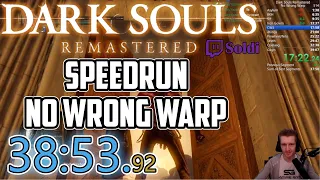 Dark Souls Remastered Speedrun Any% No Wrong Warp in 38:53