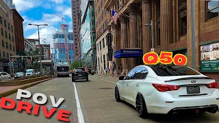 INFINITI Q50 POV | CITY DRIVE (Crazy Pulls)