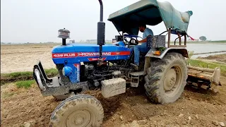 8 फुट का चला रहा है 45 HP का  ट्रैक्टर Powertrac 439 Plus Power House Series  Tractor