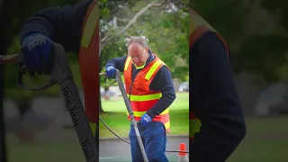 Footpath cleaning in the city