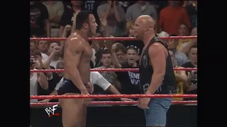 Stone Cold Steve Austin On Commentary With Vince McMahon On The Phone For Rock V Jeff Jarrett Match