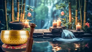 🎶 Bamboo Water Fountain - Relaxing Experience With Tibetan Singing Bowls and Meditation