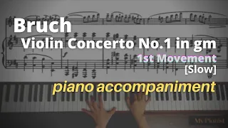 Bruch - Violin Concerto No.1 in Gm, 1st Mov: Piano Accompaniment [Slow]