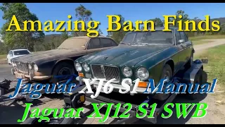 Amazing barn finds. Jaguar XJ6 S1 Manual Jaguar XJ12 S1 SWB