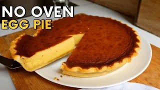 No Oven Egg Pie, Iluto Niyo Sa Kawali! May Smooth and Creamy Pie Ka Na! | Precy Meteor
