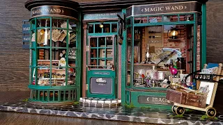 Miniature dollhouse kit Magic house - detailed step by step assembling - DIY Wand shop