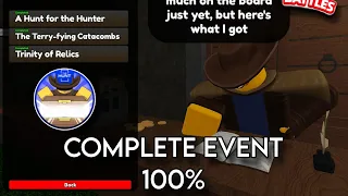 How To Complete The Hunt At 100% (FULL GUIDE) Slap Battles Roblox THE HUNT EVENT