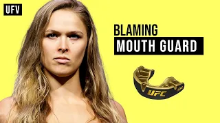 Ronda Rousey calls herself the GOAT. BLAMED MOUTH GUARD FOR LOSS.