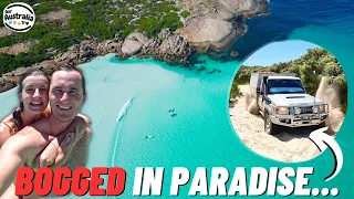 Bogged in Cape Arid PLUS our favourite beach in Australia! Free Camping Western Australia [EP24]