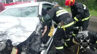 ДТП в Речицком районе: потребовалась помощь спасателей
