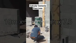 ✅Calcular Cemento para Losa⭐2033⭐ #construccion  #shorts