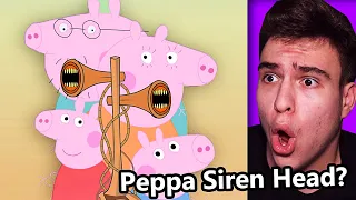 EPISOADE CREEPY DIN DESENE ANIMATE.. Peppa Pig și Siren Head