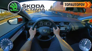 Skoda Octavia mk3 1.6TDI (77kW) |78| 4K TEST DRIVE POV - ACCELERATION, BRAKES & ENGINE🔸TopAutoPOV