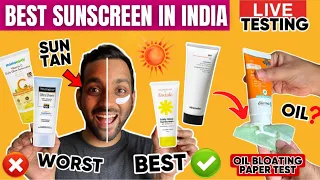 MUST WATCH this Test Before BUYING any SUNSCREEN | BEST SUNSCREEN FOR OILY SKIN |LIVE TESTING IN SUN