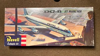 Douglas DC-8 Mainliner 1959 Revell Vintage Model Airplane Kit United Airlines