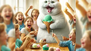 The cat wants to eat ice cream #cat #funny #cute #kitten