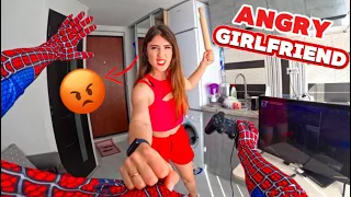 SPIDER-MAN ESCAPING ANGRY GIRLFRIEND 😡 (Epic Parkour Chase Pov) ​⁠@jumphistory