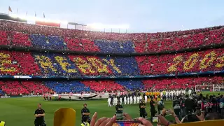 FC Barcelona vs FC Bayern Munich 2015 （Champions League semi-final Himno,Anthem）