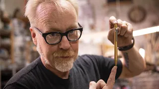 Adam Savage Inspects a Prototype Machined Brass Pen!