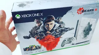 Gears 5 Limited Edition Xbox One X Console - Unboxing the BEST