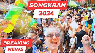 Celebrating Songkran 2024 Water Festival | Thai New Year 🇹🇭 #bangkok #songkran