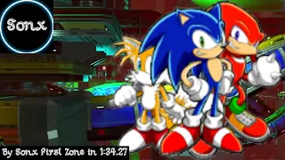 [TAS] Sonic Classic Heroes | Speedrun as Team Sonic | First Zone | By Sonx | in 1:34.27