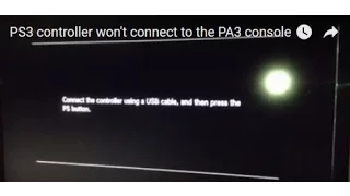 PS3 controller won't connect to the PS3 console