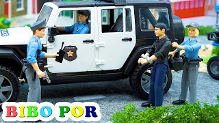 Polícia seja cuidadoso! Ladrões de carros - Bibo em Português