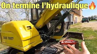 On termine la mécanique sur la Pelle Case!💪On s’attaque à l’huile hydraulique✅