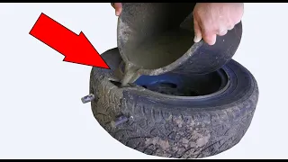 Why was concrete poured into the wheel? Unique idea