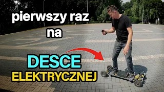 Deskorolka elektryczna - pierwsza jazda w życiu! z  @proskatefpv  ​