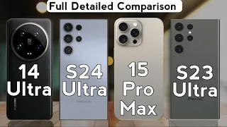 Xiaomi 14 Ultra vs Samsung S24 Ultra vs iPhone 15 Pro Max vs Samsung S23 Ultra