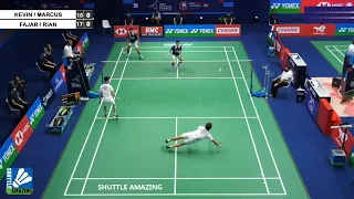 Kevin Clever Serve to Finish a Thrilling Match | Kevin/ Marcus vs Fajar/ Rian