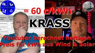 Heftig! Youtuber rechnet irren Preis für Wind- und Solarstrom aus!