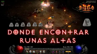 Donde encontrar Runas buenas en Diablo 2 Resurrected