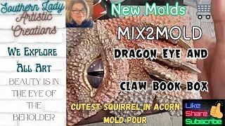 Dragon Eye & Claw Book Box Idea Comes to Life w/ Mix2Mold🎨 Squirrel & Acorn Mold 🛒 NEW Amazon Mold 😍