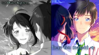 🎶 Nightcore - From This Moment On / You're Still the One (Switching vocals, lyrics)