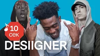 Узнать за 10 секунд | DESIIGNER угадывает треки Kanye West, Drake, Eminem и еще 32 хита