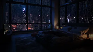 Rain Sounds on Window | Heavy Rain Sounds for Relaxing to Fall Asleep Fast in 5 Minutes | Rain ASMR