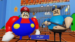 MARIO BARRY'S PRISON RUN! Scary OBBY Walkthrough FULL GAME #scaryobby #roblox