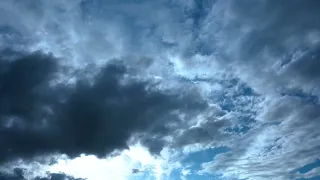 Stunning Clouds On The Blue Sky Moving With Speed