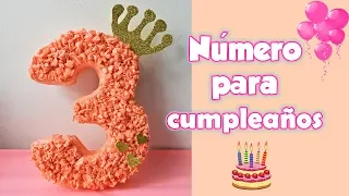 Número de cartón para CUMPLEAÑOS 🎂 MANUALIDADES DIY🎈🎉