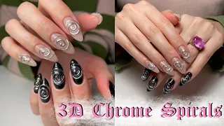 3D Chrome Spirals | Nail Art Tutorial