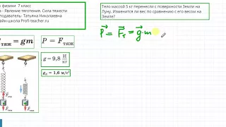 Физика. 7 класс. Явление тяготения. Сила тяжести. Татьяна Николаевна. Profi-Teacher.ru