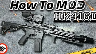 Full-Auto HK416D A5 Full Mods Gel blaster #viral